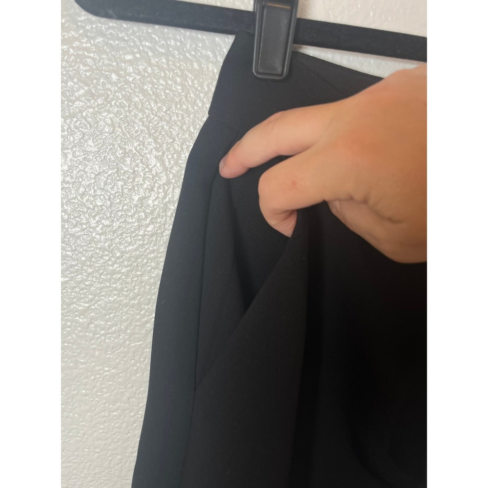French Connection Azra Wide Leg Twill Pants Trousers High Rise Black Size 4 - Picture 5 of 9